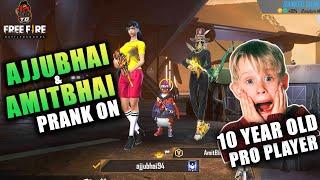 Ajjubhai and Amitbhai Prank on 10 Year old Pro Player - Free Fire Highlights