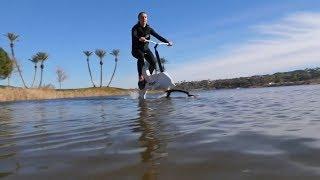 The electric bike that allows you to cycle on water