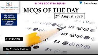 2nd August 2020 Top 10 MCQs for Prelims 2020/21