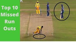 Top 10 Funniest Missed Run Outs in Cricket History - Funny Moments