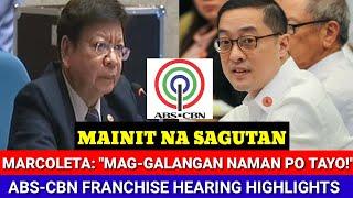 MARCOLETA NABASTUSAN SA KASAMAHAN SA KAMARA NGUNIT TINULOY PA DIN ANG PINUPUNTO SA ABS CBN HEARING