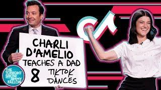 Charli D'Amelio Teaches a Dad 8 TikTok Dances