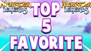 Monster Legends: MY TOP 5 PERSONAL FAVORITE MONSTERS OF 2020! | HERE IS WHY..