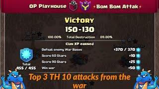 Top 3 Town Hall 10 attacks from our perfect war | Clash of Clans