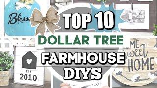 TOP 10 DOLLAR TREE DIY HOME DECOR | BEST FARMHOUSE DOLLAR TREE DIYS |  Krafts by Katelyn