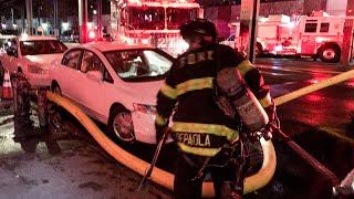 [ Bronx 10-75 Box 2994 ] Fire in the Autobody shop, Car Blocks Fire Hydrant