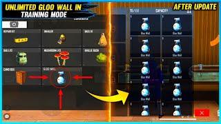 Unlimited Gloo Wall In Training Mode | Training Mode Bug After update | Free Fire Tricks