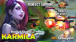 Perfect Support!! Karmila Best Gameplay and Build by Top Global 10s Obuyan - Mobile Legends