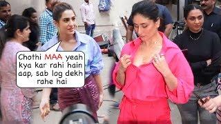 Kareena Kapoor’s Oops Moment Adjusting Her Dress In Front Of Step Daughter Sara Ali Khan & PUBLIC