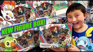 OUR FAVORITE NEW POKEMON CARDS BOX! NEW SWORD AND SHIELD STARTERS FIGURE COLLECTION BOX OPENING!