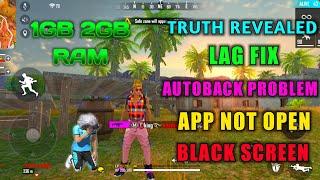 FREE FIRE LAG FIX | FREE FIRE AUTO BACK PROBLEM | 1 GB RAM FREE FIRE