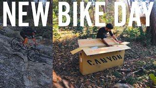 NEW BIKE *MTB* DAY! (Unboxing + first ride on the Canyon Lux MTB)