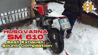 HUSQVARNA SM 610 Best Exhaust Sound LeoVince Compilation