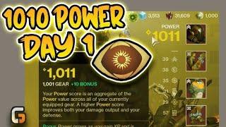 Power Leveling Guide // Hit 1010 Power Day 1 - Destiny 2 Season of the Worthy