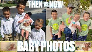 RECREATING OUR OLD BABY PICTURES | HILARIOUS FAMILY PICTURE RECREATION | THEN AND NOW