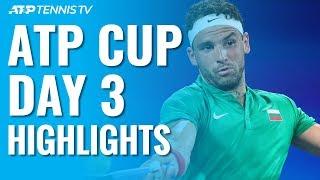 Tsitsipas & Medvedev On Form; De Minaur & Dimitrov Impress | ATP Cup 2020 Day 3 Highlights