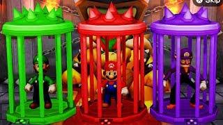 Mario Party The Top 100 MiniGames - Luigi Vs Mario Vs Waluigi Vs Peach (Master CPU)