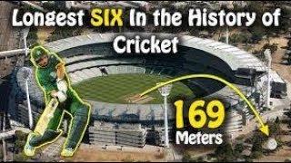 TOP 10 LONGEST Sixes in cricket History.