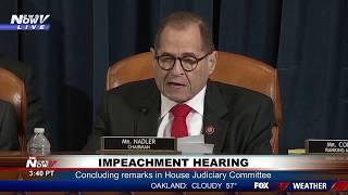 "NO REAL DEFENSE": Nadler at end of House Judiciary Committee impeachment hearing