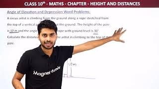 Angle of Elevation and Depression Word Problems (Part 3) - Height And Distance | Class 10 Maths