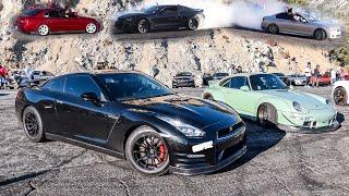 TAKING MY NISSAN GTR TO A STREET TAKEOVER!!! (COPS SHOW UP!)