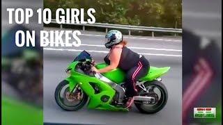 TOP 10 Sexy Girls riding fast on Bikes - Best of Girls Compilation: Race