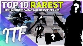 Top 10 RAREST Item Shop Items! (Skins, Pickaxes, Emotes, Wraps, Gliders) (Fortnite Battle Royale)