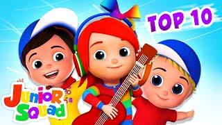 Top 10 Nursery Rhymes and Baby Songs | Wheels On The Bus | Junior Squad | Kids Tv