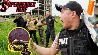 Superheroes Nerf: Duo Swat SEAL X Warriors Nerf Guns Fight Criminal Group Mr Crazy Black