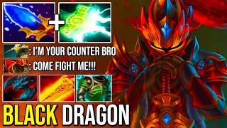 Crazy Aghanim Lv4 Electric Black Dragon Form Dragon Knight | Sven Can't Counter Him Dota 2