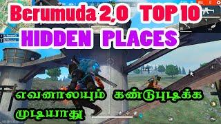 Top 10 Hidden Place in Free Fire New Map | Berumuda 2.0 Map tips and tricks | Free Fire tamil