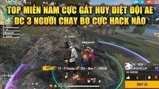 Free Fire | TOP Miền Nam Cực Gắt Hủy Diệt Team AE - DC 3 Người Chạy Bo Hack Não | Rikaki Gaming