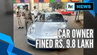 Porsche car detained by Ahmedabad police, owner fined with Rs. 9.8 lakh