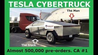 Top 10 States for Tesla Cybetruck pre-orders. Almost 500K pre-orders with California at #1