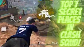 TOP 7 CLASH SQUAD SECRET PLACE FREE FIRE | FREE FIRE TIPS AND TRICKS | GARENA FREE FIRE PART #5
