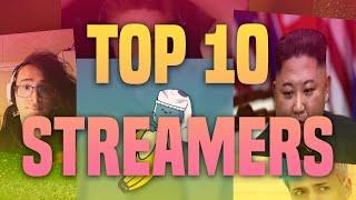 top 10 streamers in the community