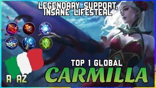 Unstoppable Carmilla Best Build Mage Support Top 1 Carmilla R az. ~ Mobile Legends