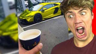 Man gooit koffie op Lamborghini dan gebeurt dit ..