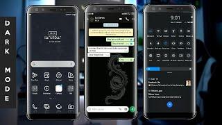 3 TOP TEMA (MIUI 11) DARK MODE EDITION, TEMBUS WHATSAPP/ JAM DI TENGAH