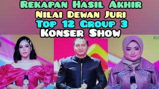 NILAI TADI MALAM TOP 12 GROUP 3 | KONSER SHOW | D'ACADEMY ASIA 5 INDOSIAR