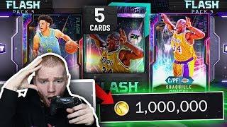 *GLITCHED* DEMIGOD SHAQ!! 1 MILLION VC FLASH 5 Pack Opening! (NBA 2K20 MyTeam)