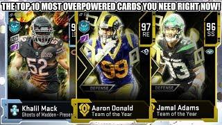 THE TOP 10 MOST OVERPOWERED CARDS YOU NEED RIGHT NOW IN MADDEN 20! | MADDEN 20 ULTIMATE TEAM