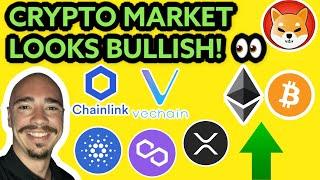 CRYPTO MARKET LOOKING BULLISH! SHIBA INU LIVE! VET, ADA, ETH, BTC, AND MORE!