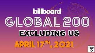 Billboard Global 200 Excl. US Top 10 Songs of the Week (Abril 17th, 2021) Countdown