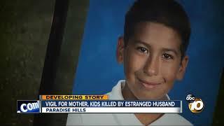 Vigil for mother, kids killed by estranged husband