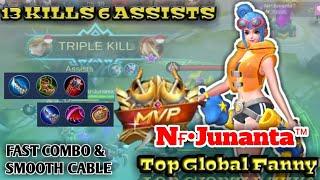 Fanny Lifeguard Perfect Gameplay [GOD HAND SPEED] | Top Global Nғ•Junanta™ || MLBB XTV