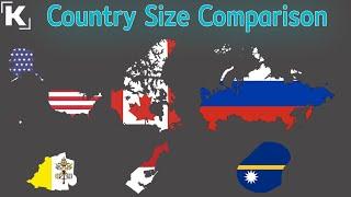 Country Size Comparison / Top 3 Biggest & Smallest Countries | Fan Song by Kxvin