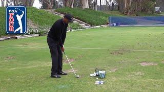 Tiger Woods flushes shots at Farmers 2020