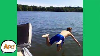 Can You Say: Boat BREAKING Belly FLOP?! 
