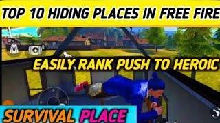 NEW TOP 10 HIDING PLACE//FREE FIRE//BERMUDA MAP//ALL PLACES//TIPS AND TRICKS//PULLINGO GAMING FF YT